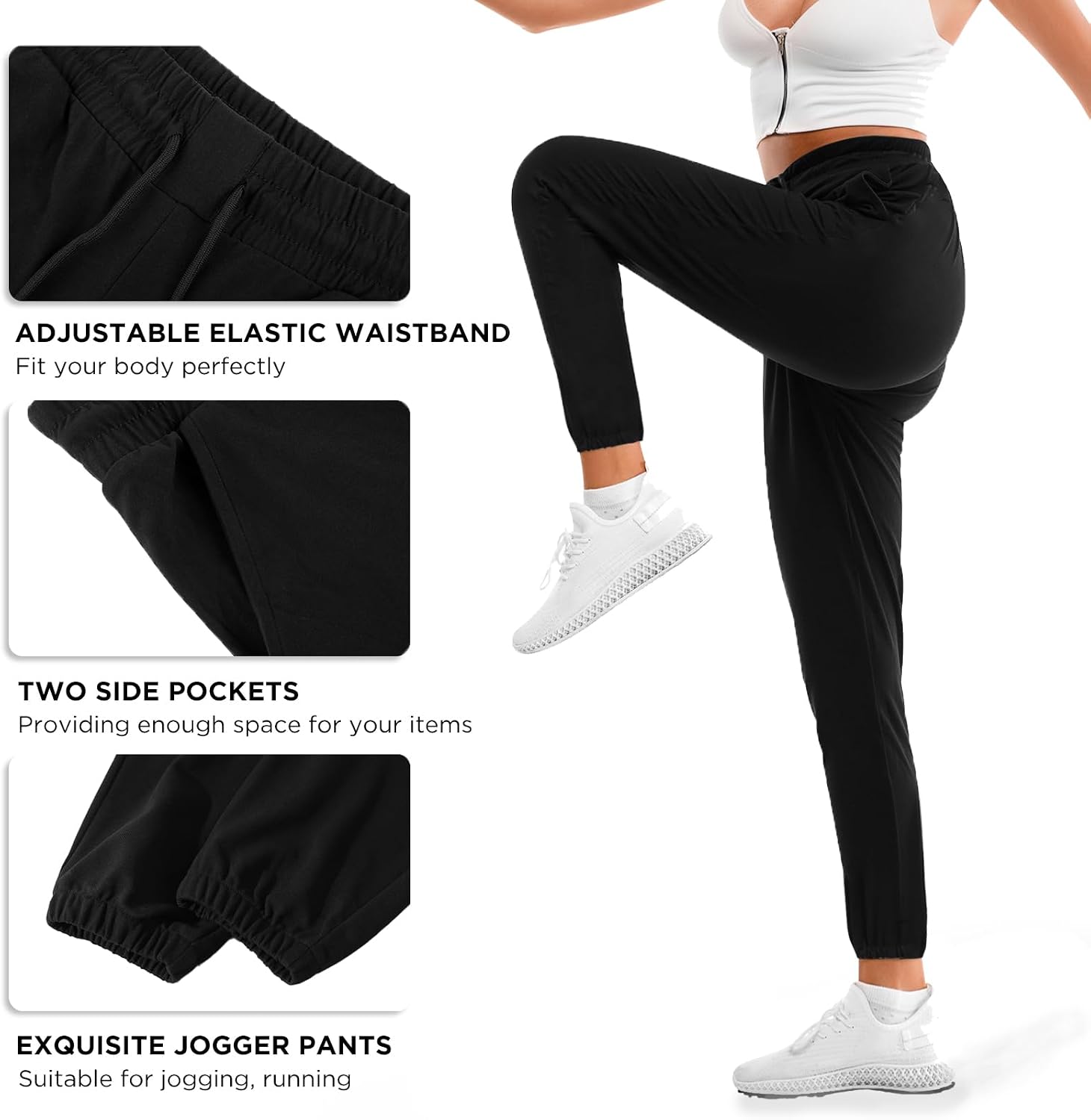 Women's Running Pants with Pockets – Athletic Workout Leggings - Image 3