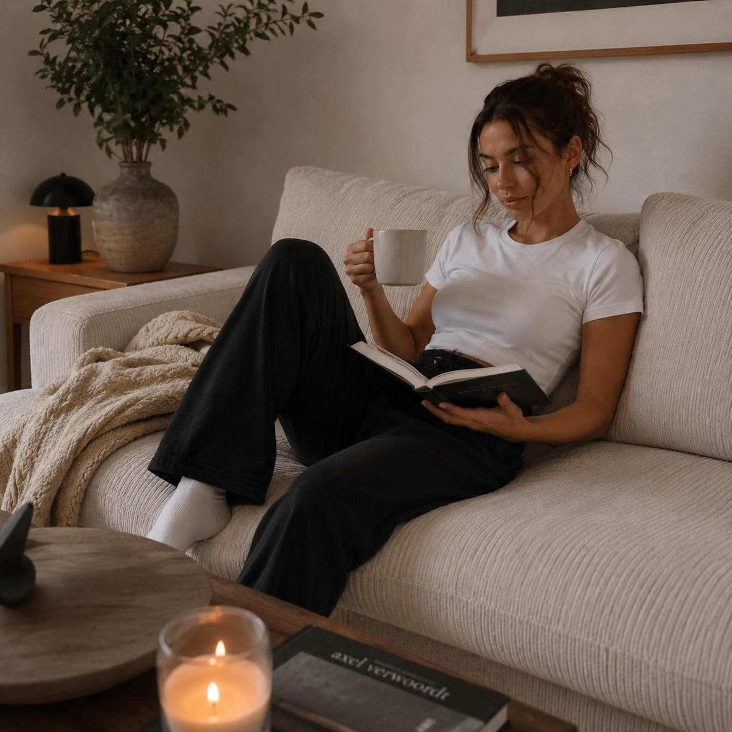 Women's Cotton Jogger Pants - Lightweight, Breathable - Image 3