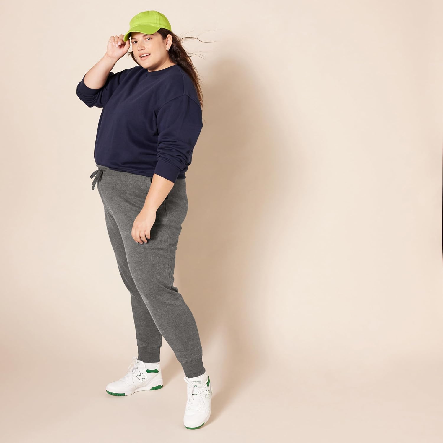 Women's Fleece Jogger Pants with Cuffed Hem - Image 7