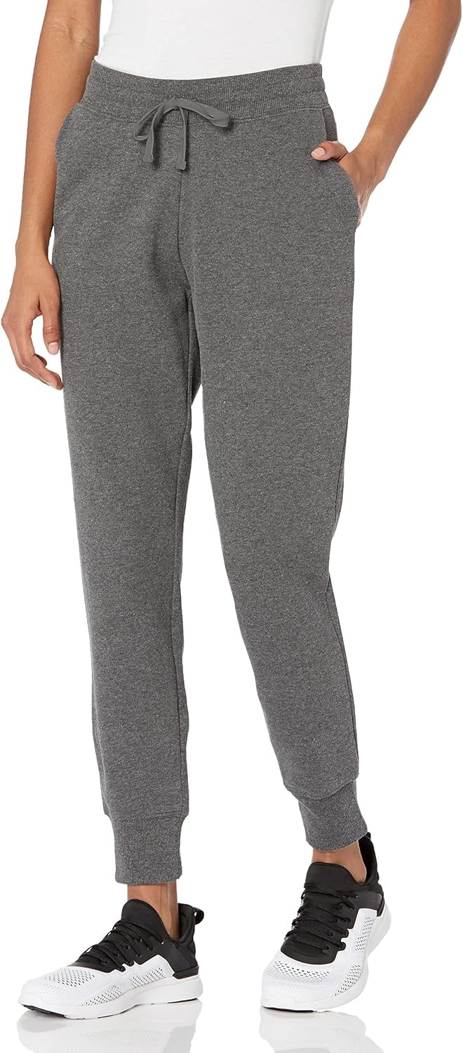 Women's Fleece Jogger Pants with Cuffed Hem - Image 2