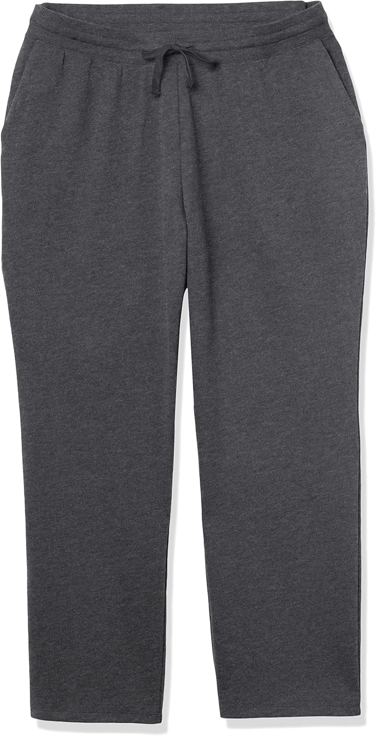 Women's Drawstring Fleece Straight-Leg Sweatpants – Plus Size Available - Image 5