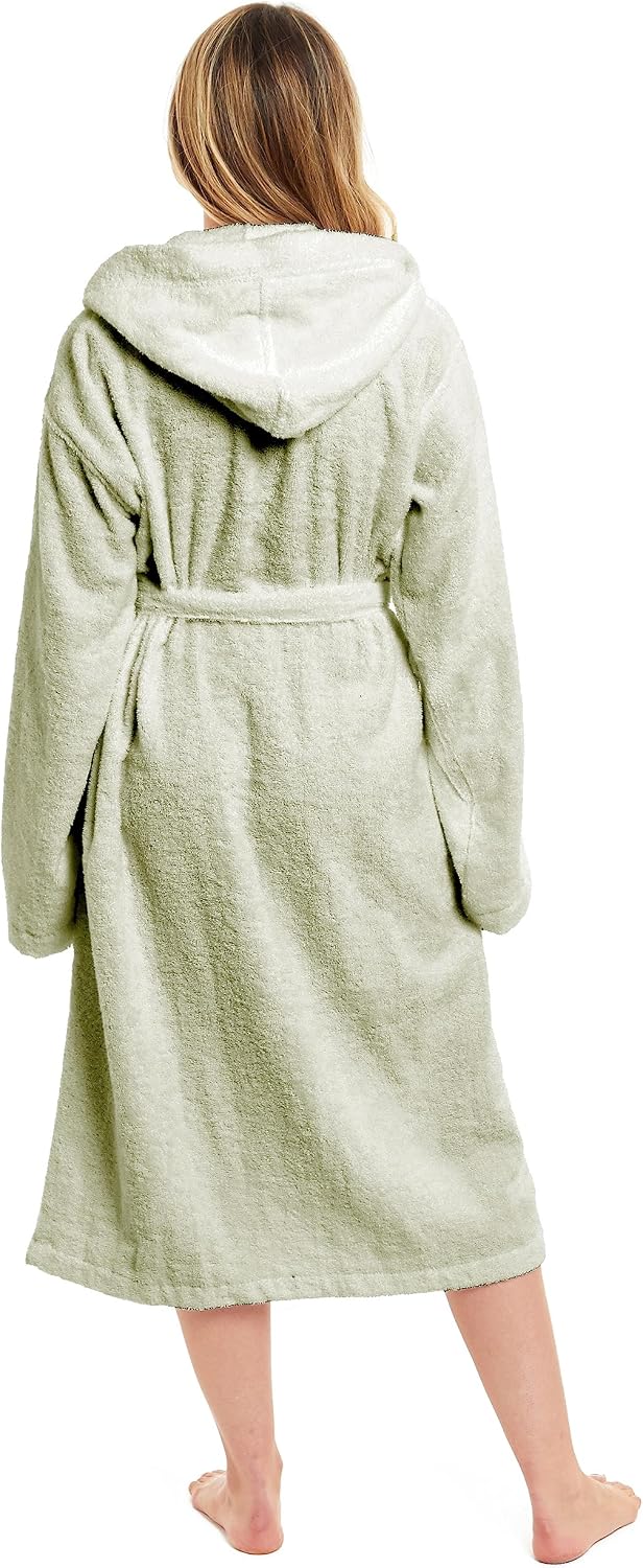 Luxury Cotton Terry Ladies Bathrobe – Hooded - Image 3
