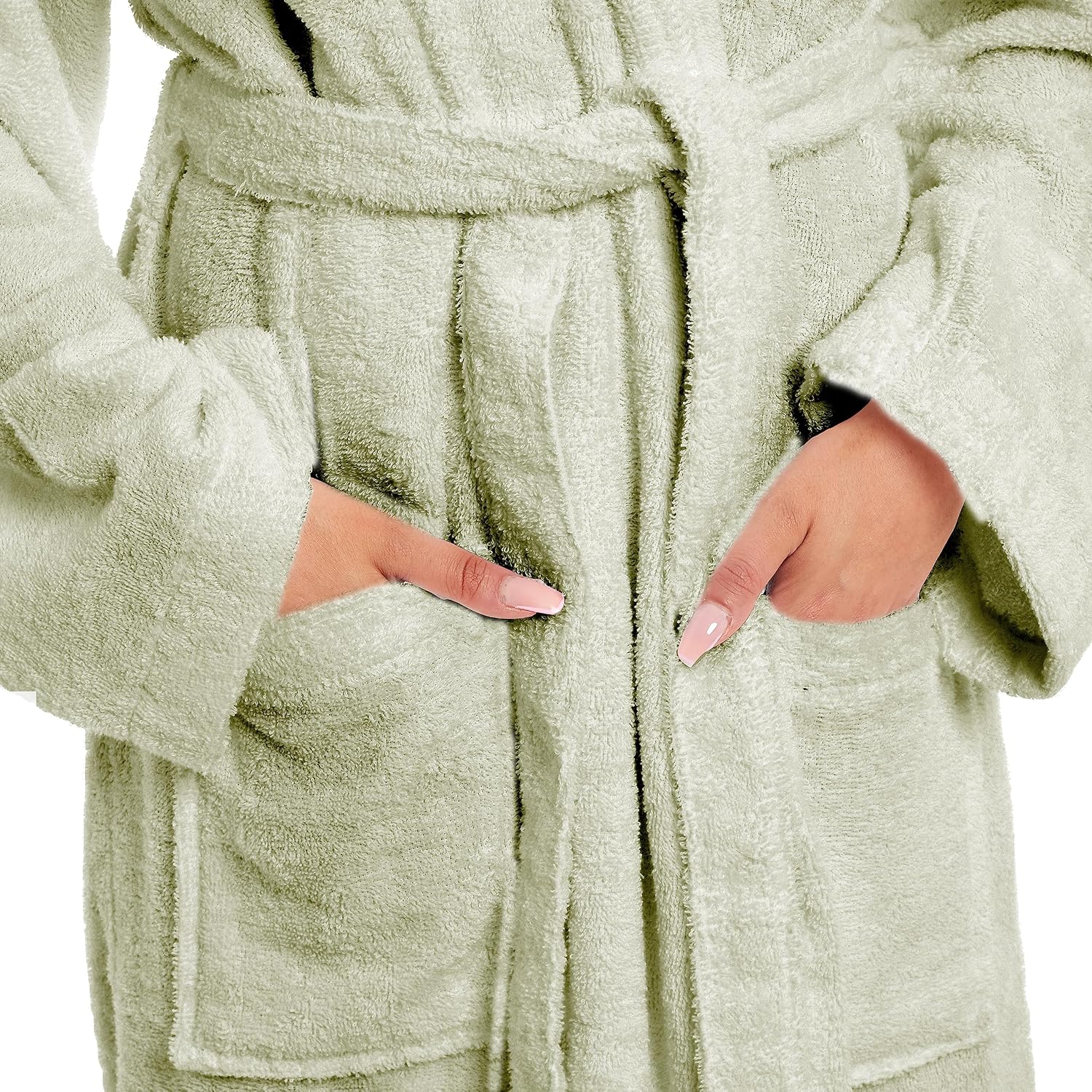 Luxury Cotton Terry Ladies Bathrobe – Hooded - Image 2